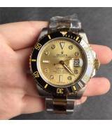 Rolex Submariner Gold Dial Diamonds Hour Markers Swiss Automatic Watch 