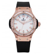 Hublot Big Bang 38mm Automatic Watch Rose Gold White Dial 