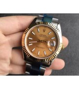 Rolex Datejust Gold Dial Stick Markers Swiss Automatic Watch 41MM