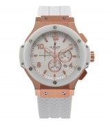 Hublot Big Bang Automatic Chronograph Ceramic Bezel White Dial