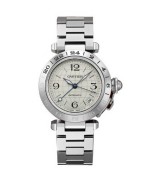 Cartier Pasha Silver Swiss 2824 Automatic Neutral Watch W31078M7