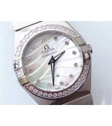 Omega Constellation Ladies Automatic Watch White Dial 27mm