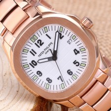 Patek Philippe Aquanaut Swiss 2824 Gold plated Automatic Watch-White