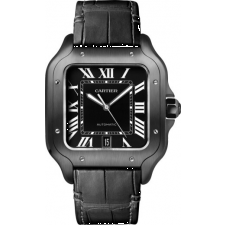 Cartier Santos wssa0039 Automatic Steel Watch Black Dial 39.8mm