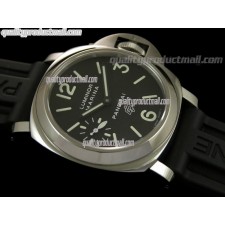 Panerai Pam005 Handwound Watch  - Black Logo Dial - Black Rubber Strap