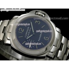 Panerai PAM111 Superlume Handwound Watch-Black Dial/Subdials-Stainless Steel Strap