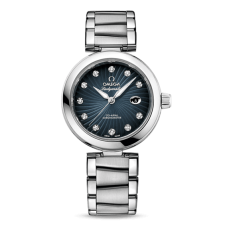 Omega De Ville Ladymatic Automatic Watch-Dark Blue Coral Design Dial