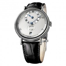 Breguet Classique Silver Swiss 591QSHD Automatic Man Watch 5187PT/15/986 