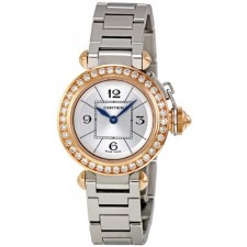  Cartier Pasha Silver Swiss Quartz Ladies Watch WJ124021