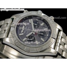 Breitling Chronomat B01 Ultimate 316F Chronograph-Graphite Grey Dial Black Subdials Index Hour Markers-Stainless Steel Bracelet