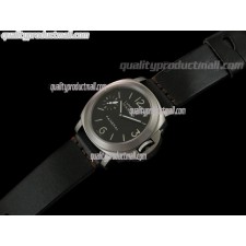 Panerai PAM177 Titanium Handwound Watch - Black Leather Strap