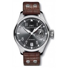 IWC Big Pilot Swiss Automatic Man Watch IW500402-Gray Dial Brown Leather Strap