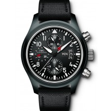 IWC Pilot Swiss Automatic Chronograph IW378901 Black Dial Black Strap