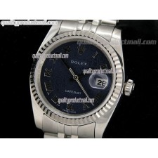 Rolex Datejust 36mm Swiss Automatic Watch-Blue Jubilee Dial Roman Numeral Hour Markers-Stainless Steel Jubilee Bracelet