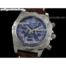 Breitling Chronomat B01 Chronograph-Blue Dial Roman Numeral Markers-Stainless Steel Bracelet