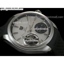 Tag Heuer Pendulum Handwound Watch-White Dial Silver Stick Markers-Black Rubber strap