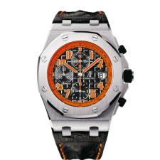 Audemars Piguet Royal Oak 26170 Automatic Watch-Numeral Hour Markers-Leather Bracelet