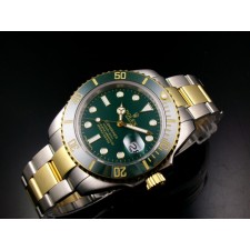 Rolex Submariner 116610LV-1Automatic 18k Gold-Green Luminous Dial-Stainless Steel Strap