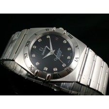 Omega Constellation OM6260 Automatic-Black Dial-Stainless Steel TT Linked Strap