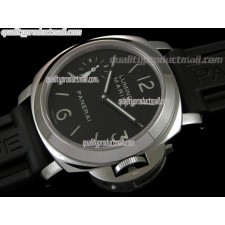 Panerai PAM111 Quartz  Watch-Black Dial/Subdials-Black Rubber Strap