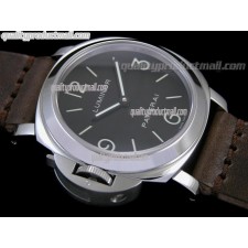 Panerai Luminor Daylight PAM219 Left hand Edition Hand Wound Watch-Black Dial Black Subdials-Brown Leather Strap