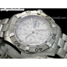 Tag Heuer Aquaracer 300M Day Date Chronograph - White Dial