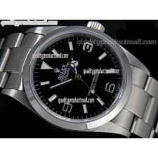 Rolex Explorer II 40MM Swiss GMT Hour Automatic Watch-Black Dial White Dot markers-Stainless Steel Oyster Bracelet
