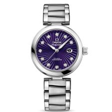 Omega De Ville Ladymatic Automatic Watch Purple Dial 34mm  