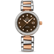 Omega De Ville Ladymatic Automatic Watch Two Toned Brown Dial 34mm 