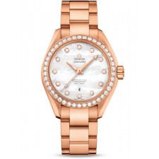 Omega Seamaster Aqua Terra 150m Ladies Watch Full Rose Gold 34mm