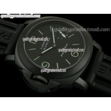 Panerai PAM005 Handwound Watch-Black Dial/Subdials-Black Rubber Strap