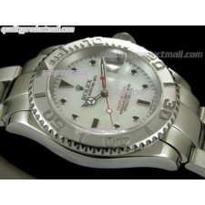 Rolex Yachtmaster II Swiss ETA-Mother of Pearl White Dial White Dot markers-Stainless Steel Oyster Strap