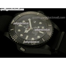 Rolex Sea Dweller Deep Sea Pro Hunter Automatic Watch-Black Dial White Dot Markers-NATO Strap