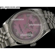 Rolex Datejust 36mm Swiss Automatic Watch-MOP Pink Dial Numeral Hour markers-Stainless Steel Jubilee Bracelet 