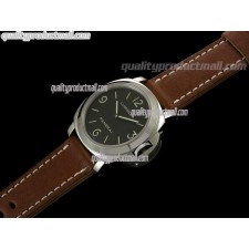 Panerai PAM112 1:1 Mirror Replica Handwound Watch - Walnut Tan Leather Strap