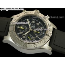 Breitling Skyland Avenger Chronograph-Grey Dial Grey Subdials Yellow needles-Diver's Rubber Strap