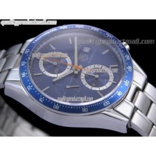 Tag Heuer Carrera 41MM Automatic Chronograph-Blue Dial, Silver Ring subdials-Stainless Steel Bracelet