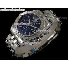 Breitling Avenger Blackbird Big Date Chronograph-Blue Dial Blue Subdials-Stainless Steel Bracelet