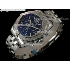 Breitling Avenger Blackbird Big Date Chronograph-Blue Dial Blue Subdials-Stainless Steel Bracelet