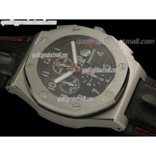 Audemars Piguet Royal Oak Shaquille Limited Edition Chronograph-Black Checkered Dial-Black Leatherr Bracelet