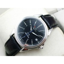 Omega De Ville Automatic-Black Dial-Gormment Markers-Black Genuine Leather Strap