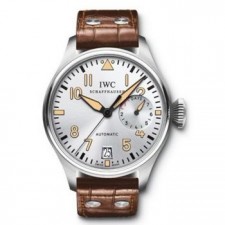 IWC Pilot Father and Son Edition Swiss Automatic Man Watch IW500413-Silver Dial Brown Leather Strap 