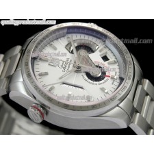 Tag Heuer Grand Carrera Calibre 36 Chronograph-White dial Sucken Steel Subdials-Stainless Steel Bracelet