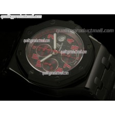 Audemars Piguet Royal  Las Vegas Strip Limited Edition Chronograph-Black Checkered Dial-PVD-Black Leather Strap