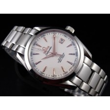 Omega Sea-Master OM6229-1 Automatic-White Dial-Gormment Markers-Brushed Stainless Steel Strap