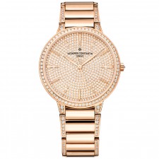 Vacheron Constantin Patrimony Swiss Automatic Watch Rose Gold Full Diamonds 36.5MM