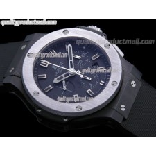 Hublot Big Bang ICE BANG II Limited Edition Chronograph-Black Dial Numeral Hour Markers-Black Rubber Strap