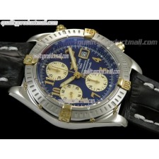 Breitling Choromat Evoluliton V3 Chronograh - Blue Dial - Bi Tone - Leather Strap - Numerals