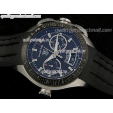 Tag Heuer SLR Calibre 17 100M Automatic Chronograph-Blue Dial-Black Rubber Strap