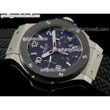 Hublot Big Bang Chronograph-Black Carbon Fibre Dial Black Subdials-Black Rubber Strap